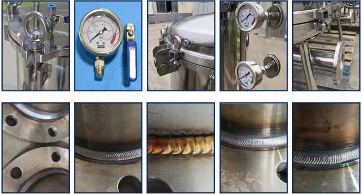 Water Purification 304 Stainless Steel Single Core Pre Coarse Filter for Liquid Media