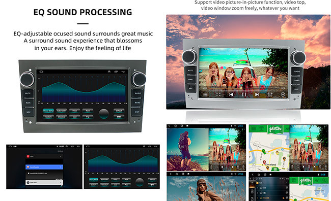 Opel70B Opel70G 2 Din Android Car Stereo Car Multimedia Player Hd 1080p ROHS