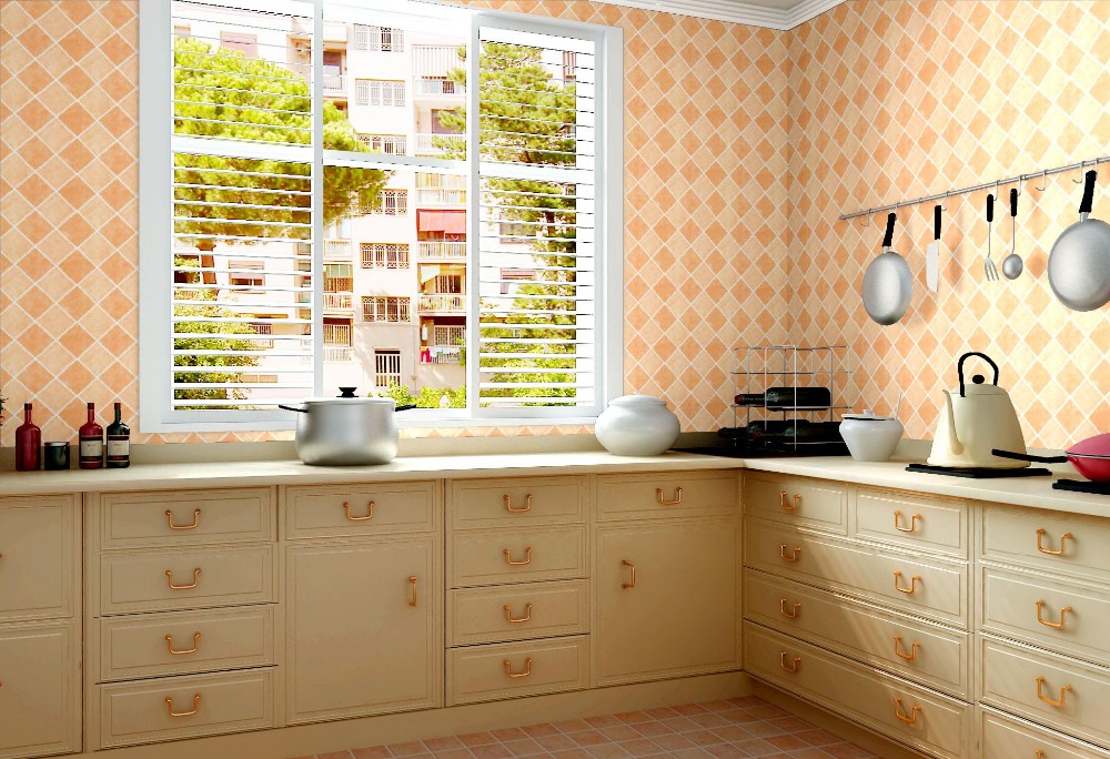 Water-proof Self-adhesive Vinyl Wallpaper for Kitchen/Bathroom Decoration Wallpaper Sticker