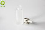 Cylindrical Frosted Glass Foundation Bottle , 30ml Glass Dropper Bottles