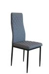 Upholstered Diamond Lines ODM Grey Fabric Dining Chairs