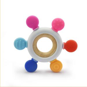 Wholesale BSCI Food Grade Silicone Teether EN71 BPA Free Nuby Wood from china suppliers
