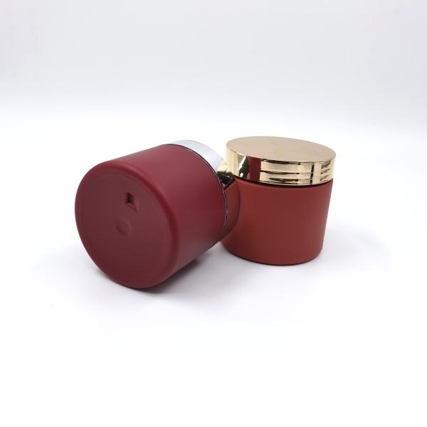 200ml Red Matte Double Wall Plastic Jars For Scrub Body Care