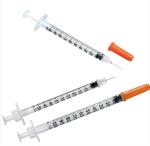 Disposable Safety Ultra- Fine Orange Insulin Syringes OEM 0.3ml 0.5ml 1ml