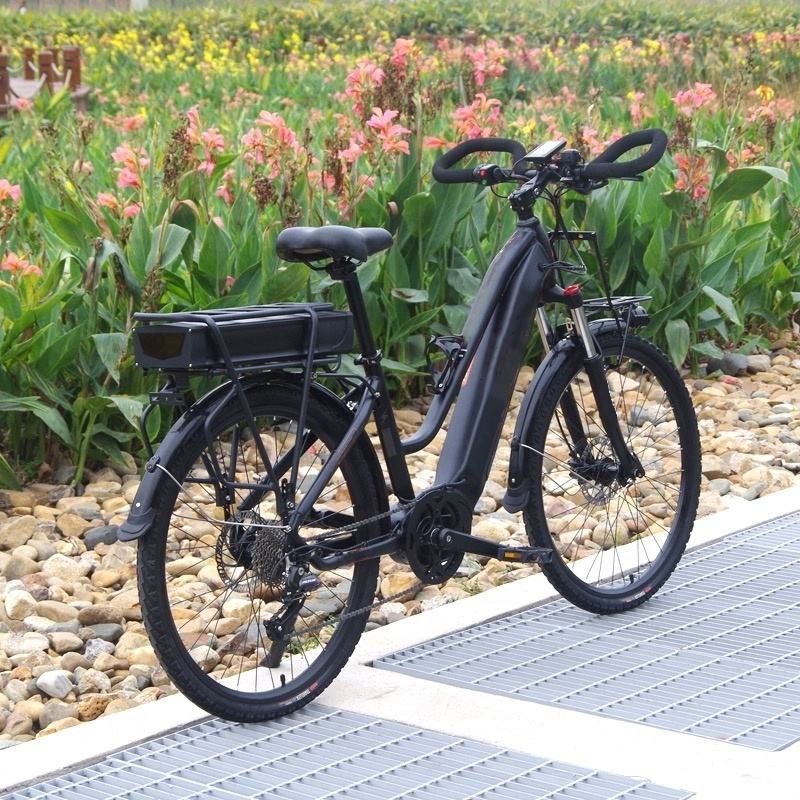 26 Inch Mid Drive Electric Bike 250W Hydraulic Disc Brake Bicycle For Adult