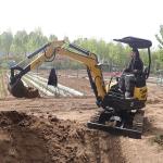 Water Cooling Micro Digger Excavator 20KW Multipurpose 2 Ton Mini Excavator