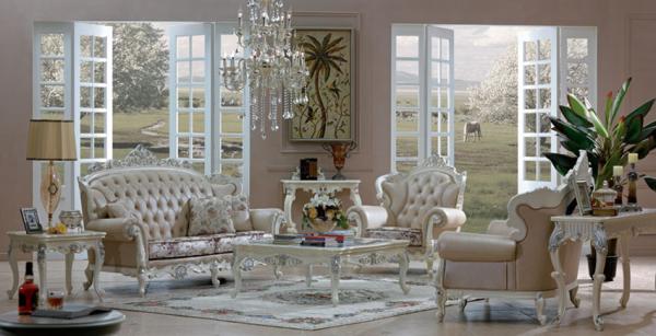 Luxury Hand Carving Velvet Classic 6 Seaters Antique Living Room Furniture Sofa