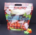 Fruit Packing Bags For Grapes Banana Vegetables Stand Up Plastic Food Bags,