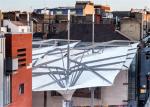Prefabricated Walkways Tulip Umbrella Automatic Durable Membrane Structures