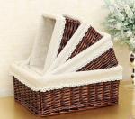 Hand Woven Decoration Organizer Rattan Willow Wicker Cutlery Fruit Storage Tray