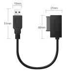 USB 2.0 Sata II 13 Pin Adapter Converter Computer Connection Cable