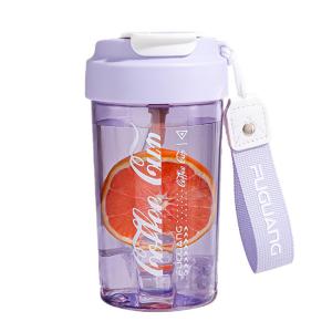 Wholesale Leakproof 550ml Tritan Bpa Free Water Bottle Safe Creative High Appearance Summer Single Wall Coffee Mug Bottle Multifunctional Use With Customized from china suppliers