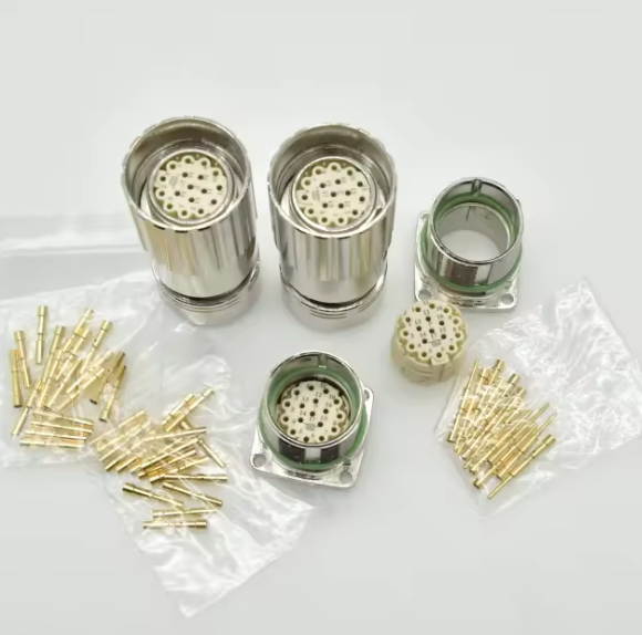 M23 Servo Motor Connector with 8PIN 12PIN 17PIN Configuration and Crimp/Solder Termination for 1000V Applications