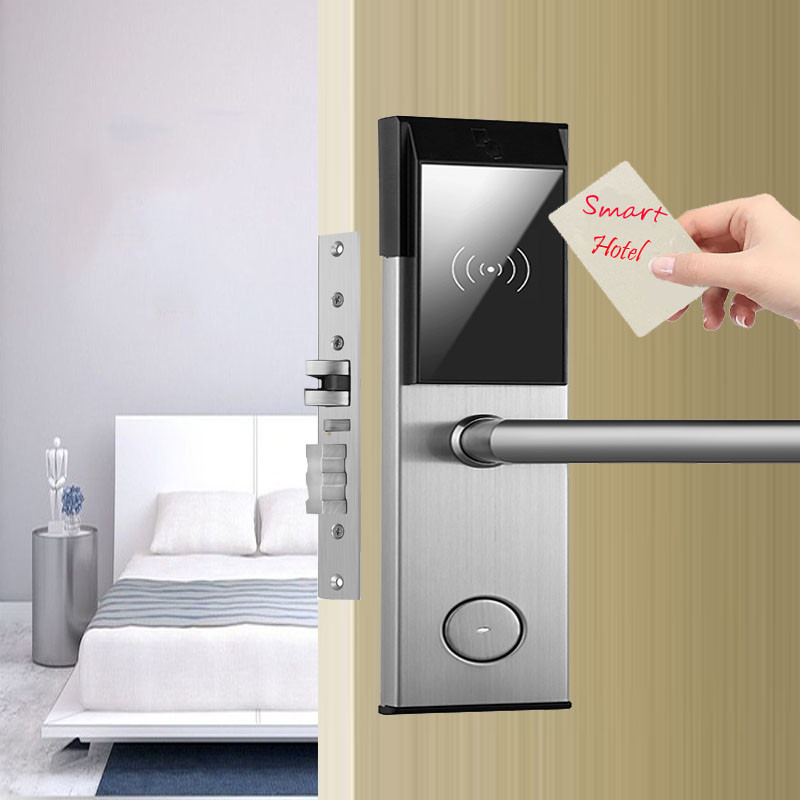 Smart 4.8V Electronic Key Card Door Locks 76mm 4 AA Alkline Battery