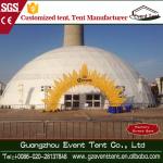 Outdoor UV Resistant Marquee Geodesic Dome Tent With Glass Fire Door