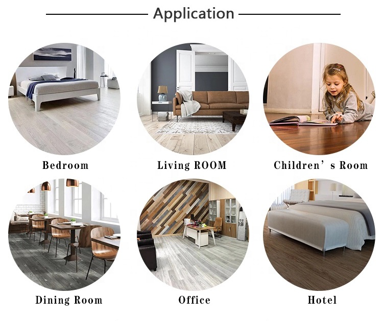 Hand Scraped Collection Brown Balance Paper Wood Laminate Flooring with and U V-Groove