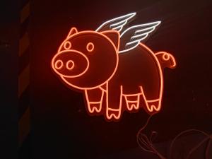 Wholesale Pig neon sign kids Girls Mencave Halloween lighting pig neon sign from china suppliers