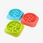 Non Skid Slow Feeder Dog Bowl , Slow Eating Cat Bowl Anti - Tumble Size 20 * 4