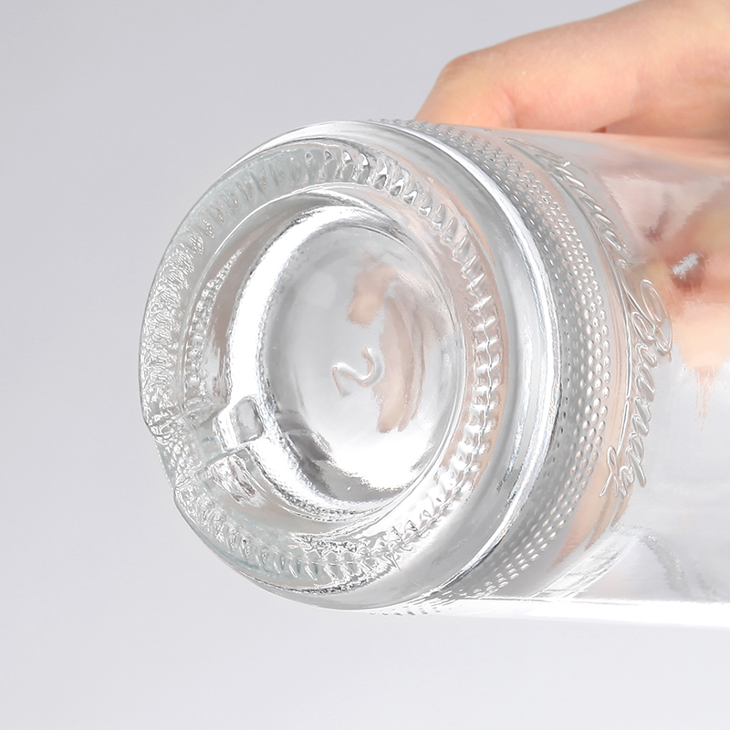 Rubber Stopper 500ml 800ml Clear Brandy Glass Bottle for Logo Acceptable Customer's