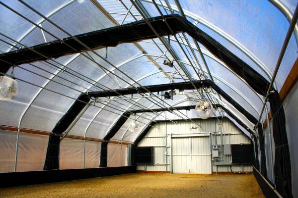 Medicinal Plant Small Light Dep Greenhouse , PE Film Automated Blackout
