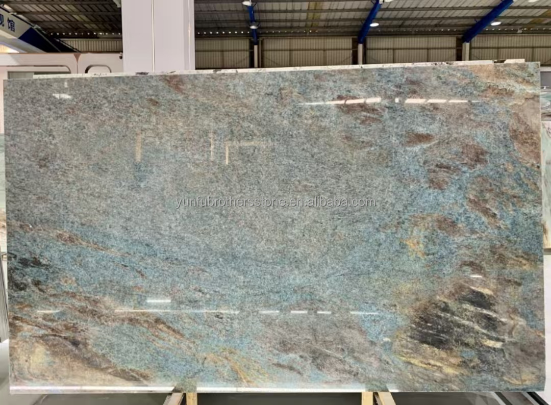 Amazon Blue Luxury Stone with Polished Surface Modern Home Countertops and Wall Decor