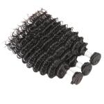 Hair Weft Real Virgin Peruvian Hair Deep Wave 100% Human Hair Extension