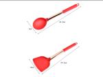 11pcs Silicone Kitchen Utensil Sets , Red Silicone Cooking Utensils ODM