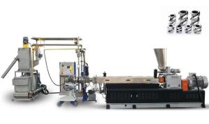 Wholesale Double Screw Hot Cutting Pvc Pelletizing Machine , Plastic Pelletizing Equipment 60KW from china suppliers