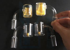 Wholesale 45/90 Degree Quartz Glass Banger 14mm Male 1100℃ Transparent from china suppliers