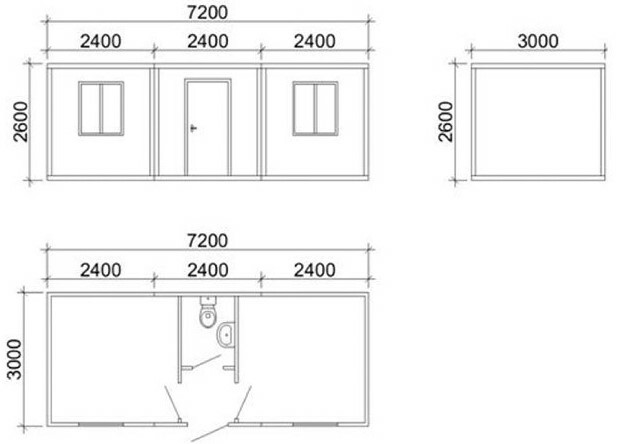 Sandwich Panel Portable Prefab Container House Workshop Shipping Container House