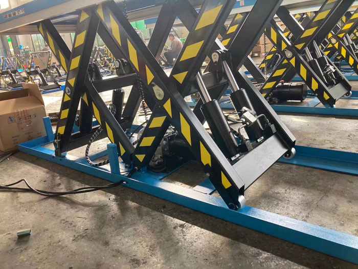 4t/8t Stationary Scissor Lift Table 1000mm Lifting Height For Heavy Material Handling