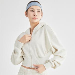 Wholesale Oem Factory Manufacturer Custom Logo Outerwear Lounge Short Full Zip Workout Jacket from china suppliers