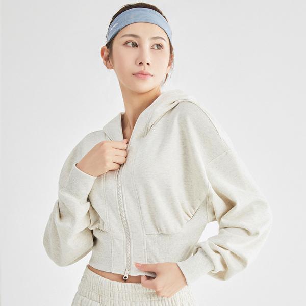 Oem Factory Manufacturer Custom Logo Outerwear Lounge Short Full Zip Workout