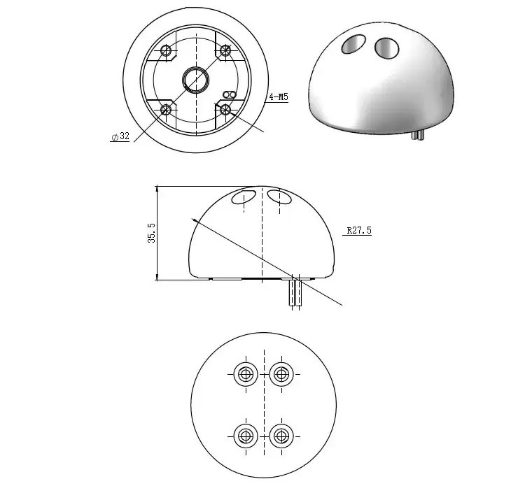 700 Ohm 50kg Biaxial Load Cell Xy 2 Axis Force Sensor