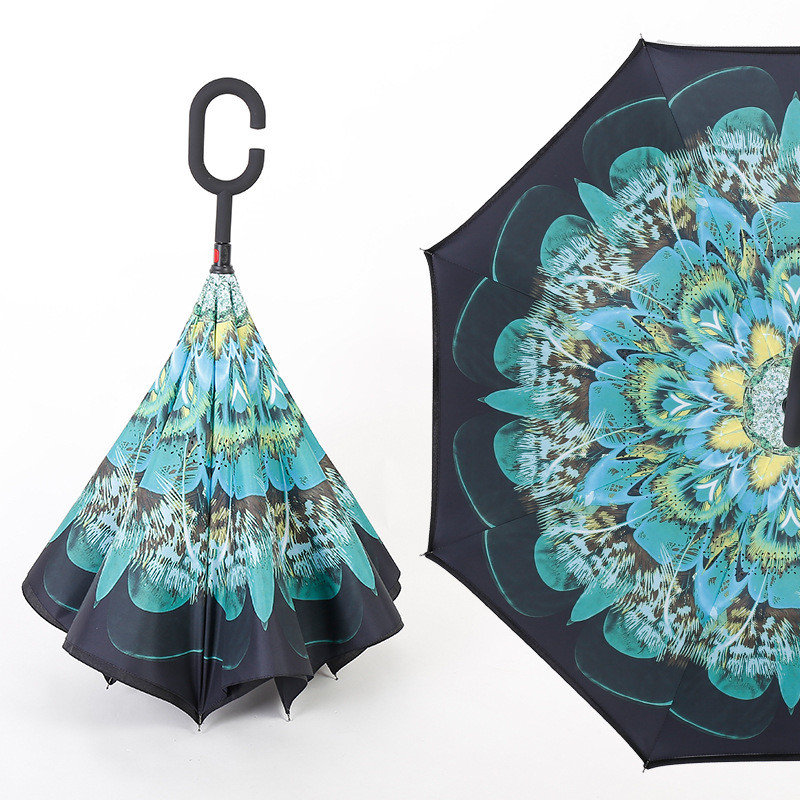 Double Layer Reverse Inverted Umbrella Pongee Fabric BSCI Approved