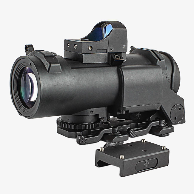 Metal 4 X3 2F Air Riflescope Tactical Hunting Scope Red Illuminated With Detachable Mini Red Dot Sight