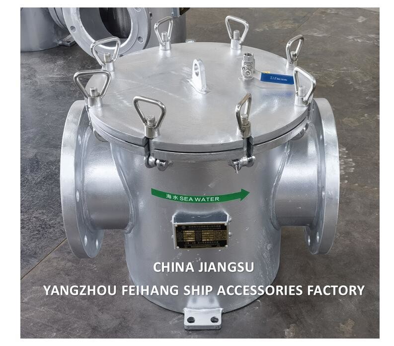 STRAIGHT THROUGH TYPE SEA WATER STRAINERS MODELAS200 CB/T497-1994 SZIE-8"-DN200 CARBON STEEL BODY STAINLESS STEEL FILTER
