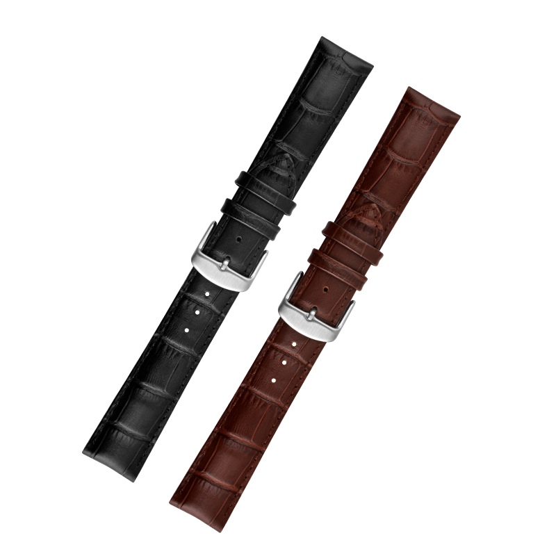 Vintage Quick Release Alligator Pattern Grain Leather Watch Strap 16 - 24mm