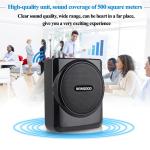 FM Wireless Headset Microphone Voice Amplifier Loudspeaker For Training,Sports