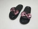 Girl'S Bow Lip Beaded Eva Foam Summer Slipper Shoes