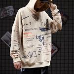 Ins Geometric Graffiti Men'S Hooded Sweaters High Street Rap Harajuku Style