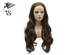 Wholesale Long Curly Synthetic Lace Front Wigs , Light Wavy Lace Front Wigs No Chemical from china suppliers