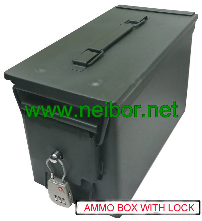 Strong and Durable military use water proof .30CAL .50CAL ammo box M2A1 with handle