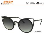 Oval Womens Fashion Retro Cat Eye Mirrored Sunglasses Designer Glasses Shades