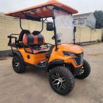 Vibrant Orange China Electric Off-Road Golf Cart KK2+2 Seats For Family Outing