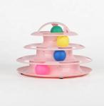 Interactive Funny Cat Track Toy , Cat Roller Toy Pink / White / Blue Color
