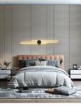Luxury minimalist bedroom bedside long wall light creative living room TV