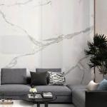 8mm Wood Effect Porcelain Tiles White Grey Polish Bathroom Shower Floor Slate