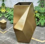 Round corten steel flower planter metal durable flower pot