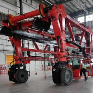 Wholesale Customized Electric Container Lift Trailer , 70T Straddle Carrier Crane from china suppliers